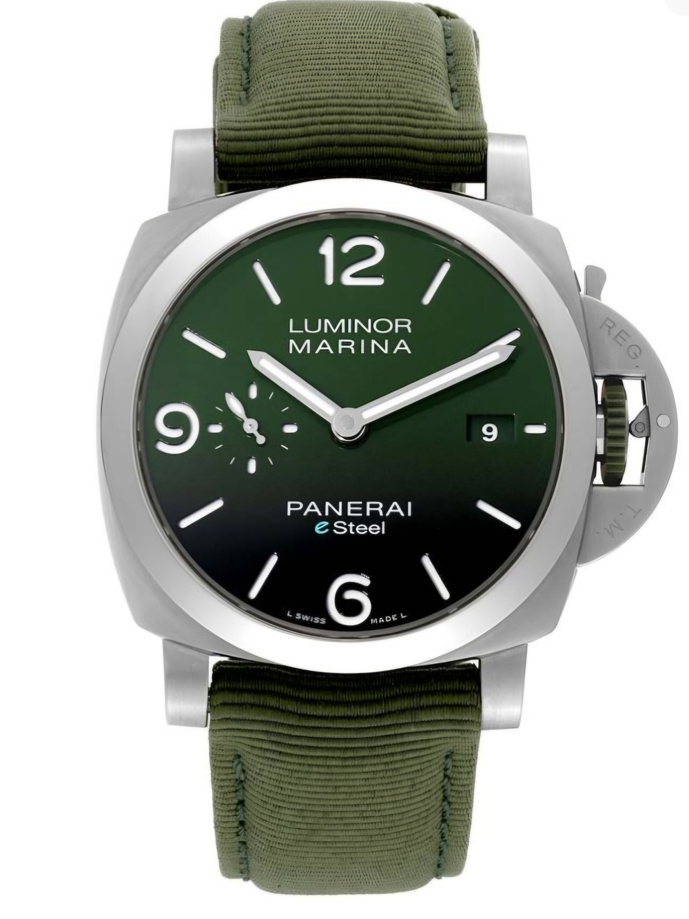 Panerai Luminor Marina eSteel Green Dial Watch